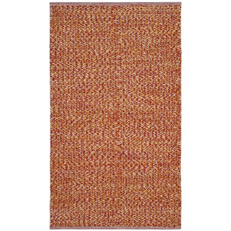 Safavieh Montauk Rectangle Hand Woven Rug, Orange and Multi Color- 4 x 6 ft. MTK602D-4